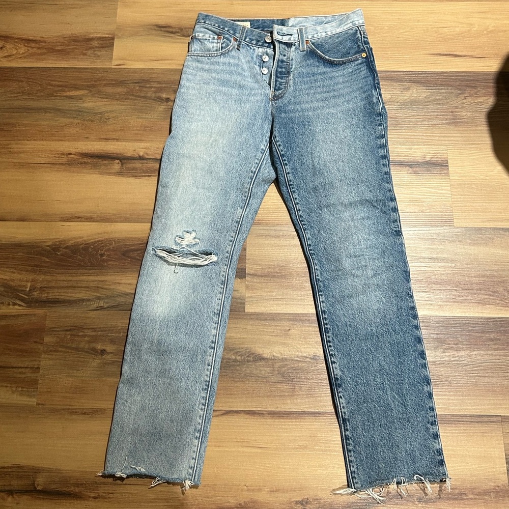 Levi's Two-Tone Ankle Jeans